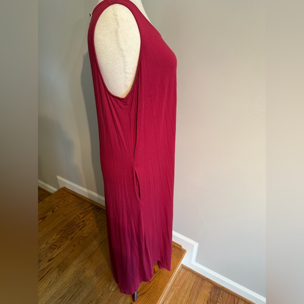 NWT Lane Bryant Red Sleeveless Shirttail Hem Maxi Dress - Plus Size 22/24 - Picture 6 of 14